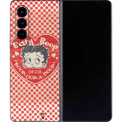 Betty Boop Red Heart Galaxy Z Fold4 5G Skin